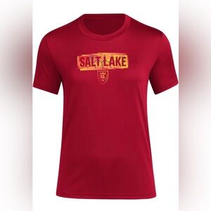 Adidas Real Salt Lake Red Women’s T-Shirt Size Large T NWT